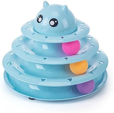 Juguete Interactivo para Gatos | 4 Niveles con Bolas Giratorias | Estimula el Instinto de Caza