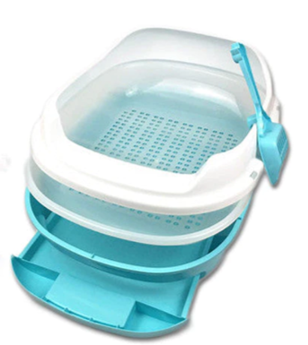 Arenero Abierto para Gatos | bandeja extraible | Fácil Limpieza | 56x45x23.5 cm