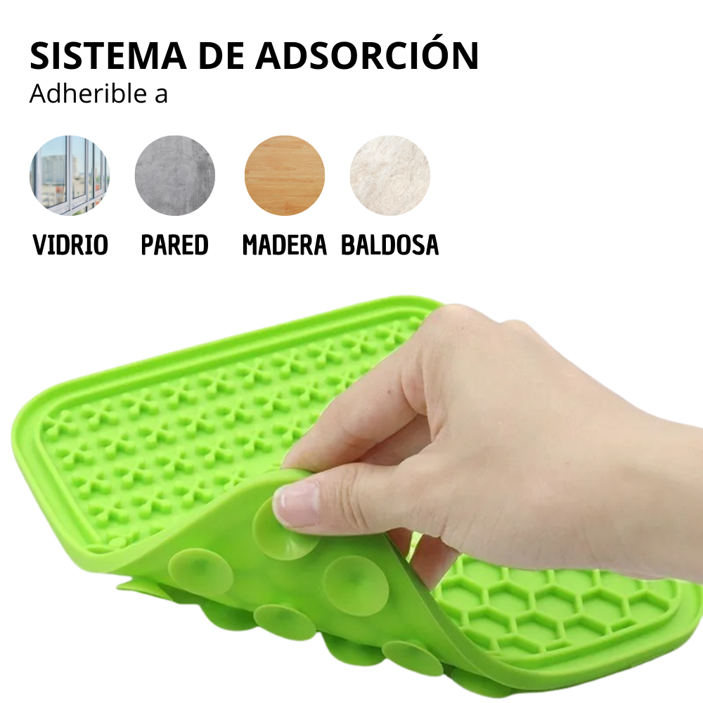 Lick Mat Antiestrés para Mascotas | Alimentación Lenta y Relajante | Con Raspador