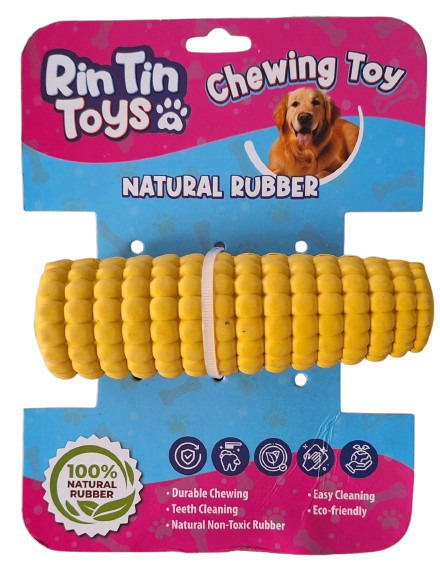 Mazorca Interactiva para Perros | Juguete de Caucho Natural | Antiansiedad y Alimentación Lenta