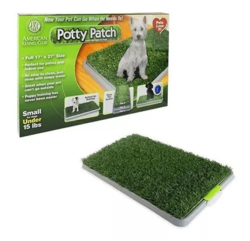 Tapete Sanitario Potty Patch para Mascotas | 3 Niveles | Tipo Césped | Fácil LimpiezaTapete de mascota