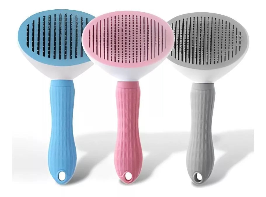 Cepillo para Perros y Gatos con Expulsador de Pelo | Razas Grandes | Desenreda y Masajea