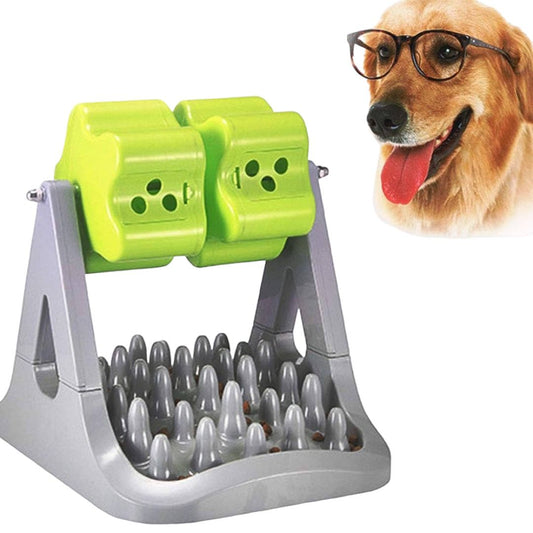 Alimentador Interactivo para Mascotas | Antiahogo y Antideslizante | Doble | 840g