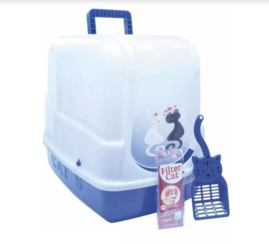 Arenero con Filtro de Carbón para Gatos