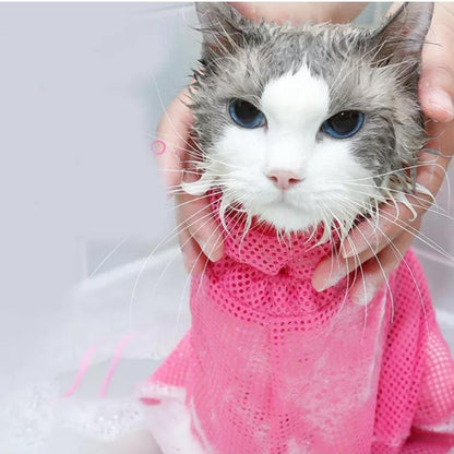 Arnés de Aseo Transpirable para Gatos | Sujeción Segura | Para Baño, Corte de Uñas y Más