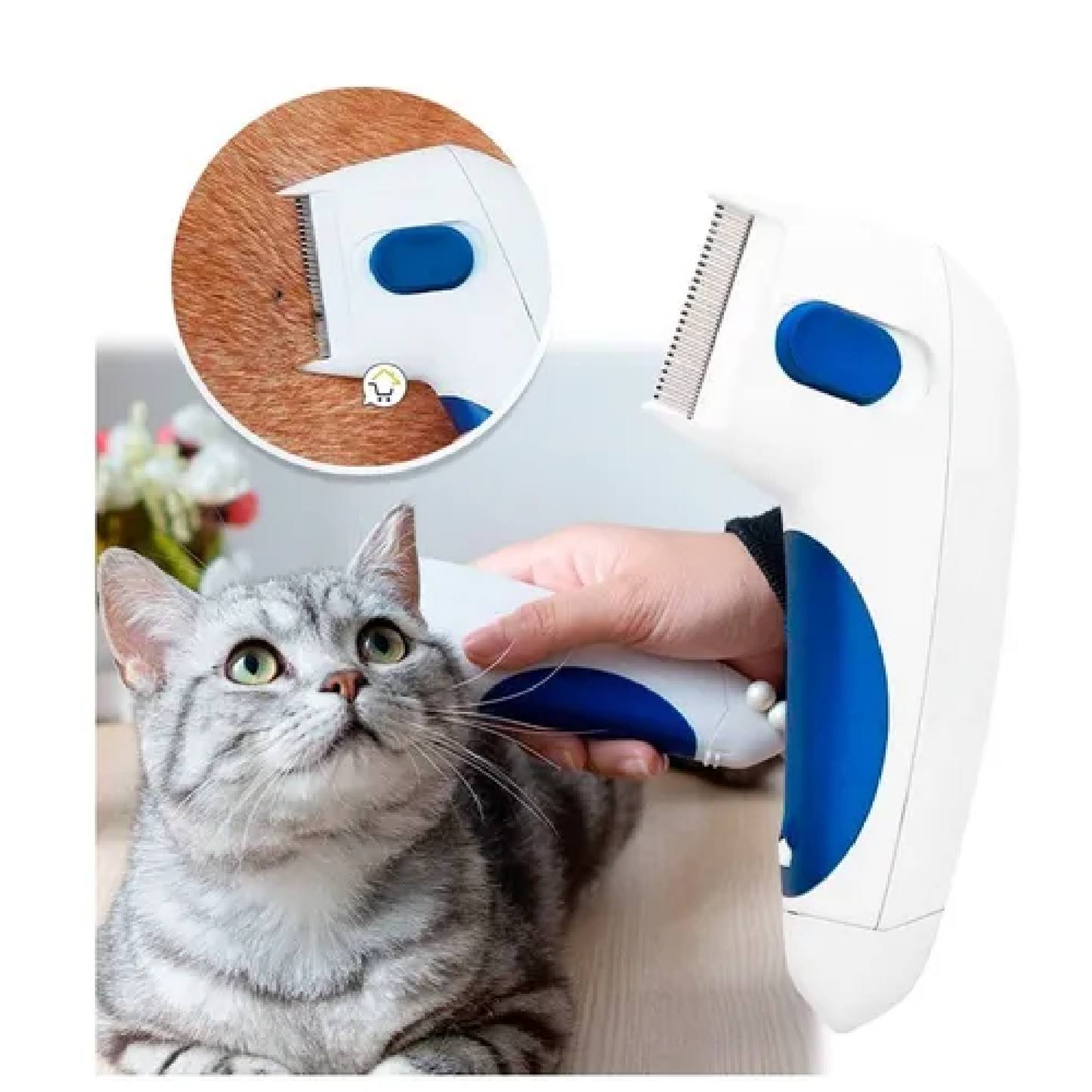 Peine Eléctrico para Pulgas y Piojos | Mata Pulgas | Seguro para Mascotas