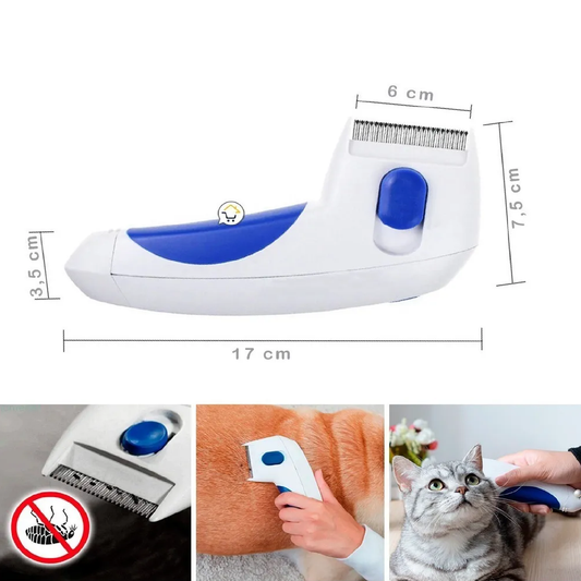 Peine Eléctrico para Pulgas y Piojos | Mata Pulgas | Seguro para Mascotas