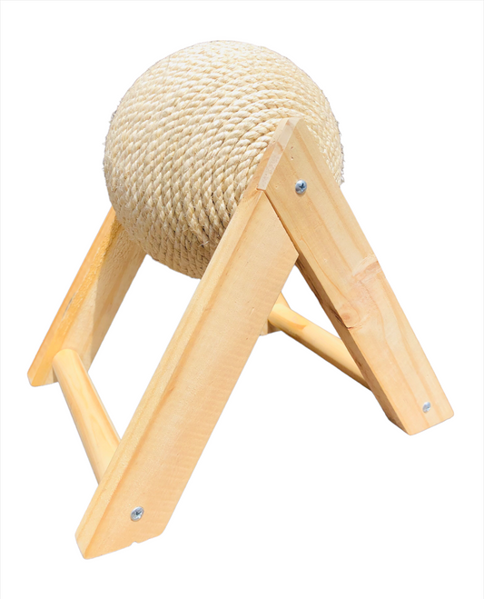 Pelota Rascadora para Gatos | Juguete Interactivo | Fique Natural y Madera