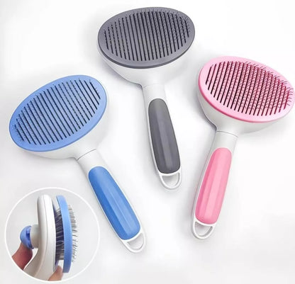 Cepillo para Perros y Gatos con Expulsador de Pelo | Razas Grandes | Desenreda y Masajea