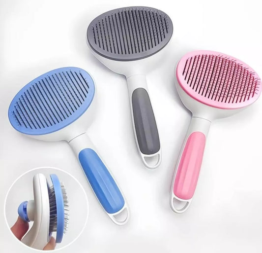 Cepillo para Perros y Gatos con Expulsador de Pelo | Razas Grandes | Desenreda y Masajea